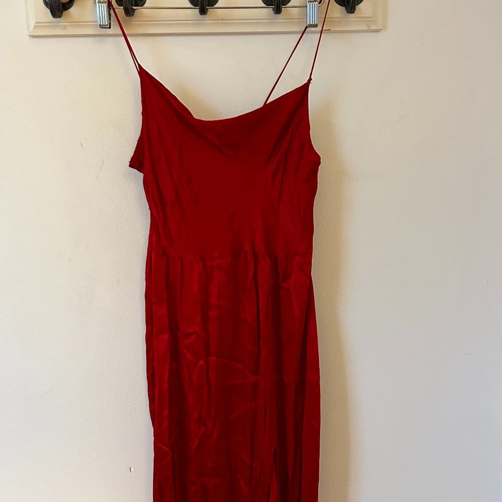 Silky Red Slip Dress by Zara